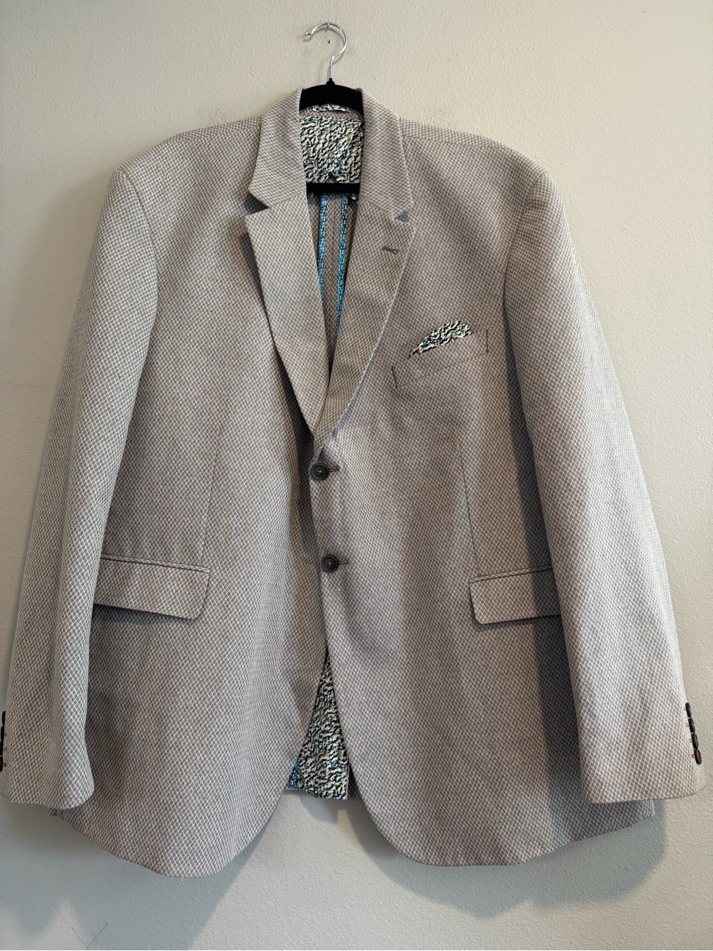 Robert Graham Unstructured Tailored Fit 2 Button Cotton Linen Sport Coat 50